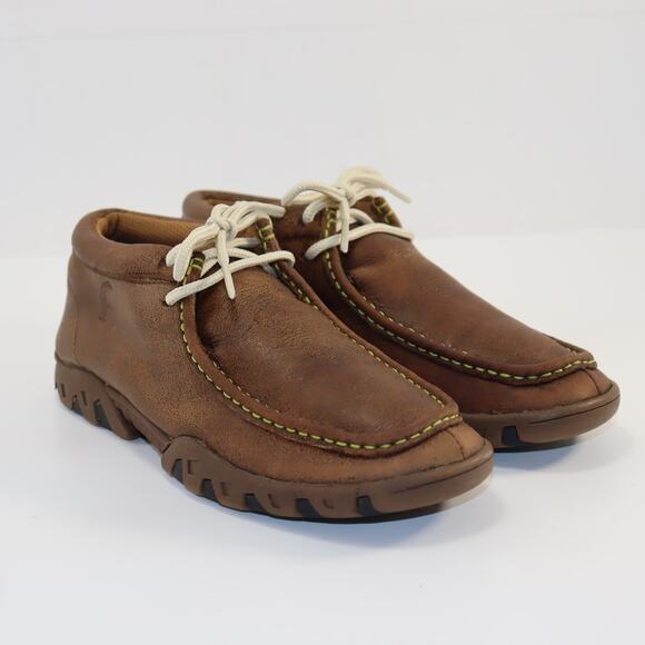 Ferrini Rogue Leather Moc Toe Shoes Brown Women’s 6.5B - Picture 1 of 6